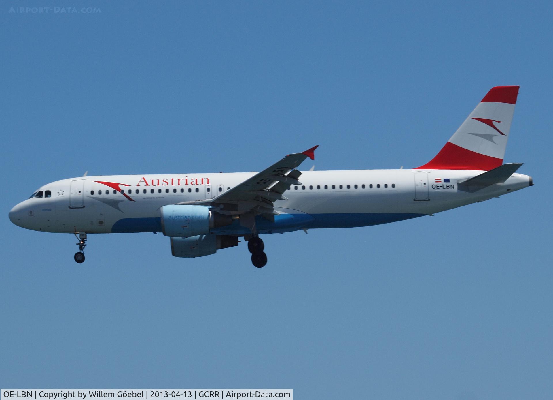 OE-LBN, 1997 Airbus A320-214 C/N 768, Landing on Lanzarote Airport