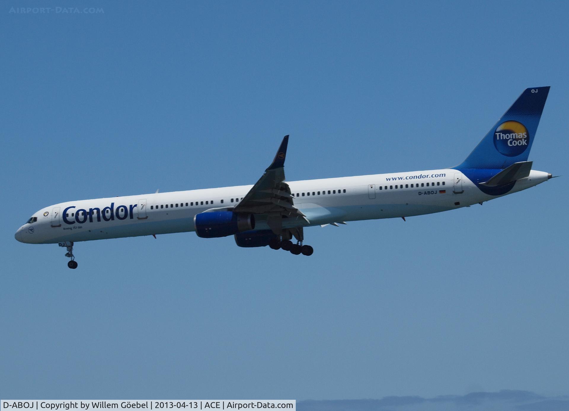D-ABOJ, 2000 Boeing 757-330 C/N 29019, Landing on Lanzarote Airport