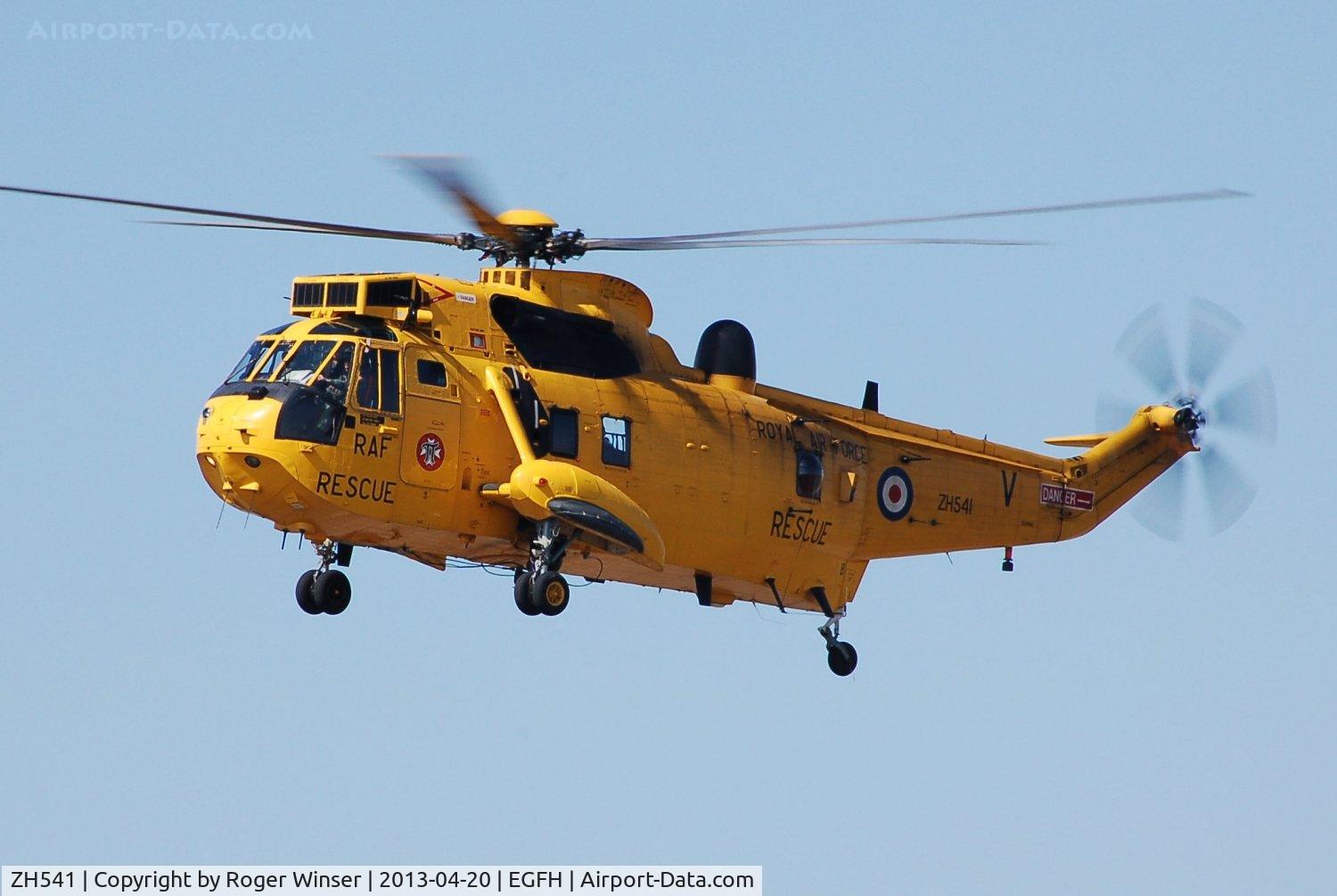 ZH541, Westland Sea King HAR.3A C/N WA1007, Visiting Westland Sea King of 22 Squadron RAF coded V (Rescue 169) calling in for fuel.
