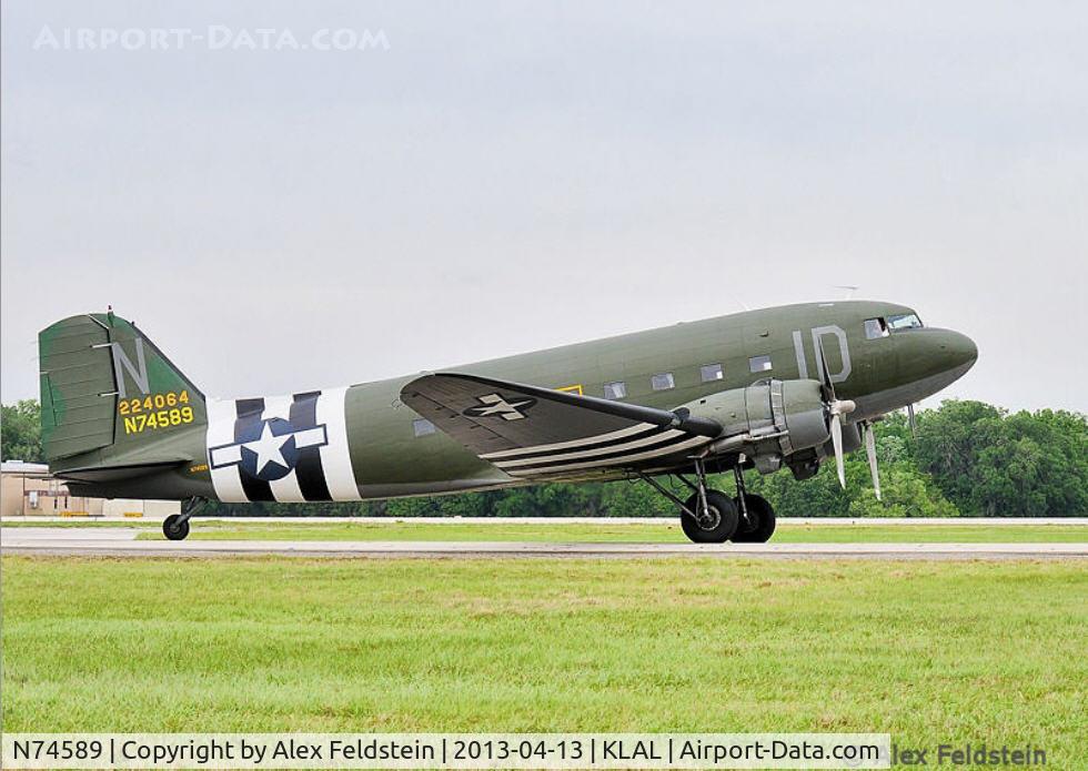 N74589, 1943 Douglas DC3C-S1C3G (C-47A) C/N 9926, @Sun-N-Fun 2013