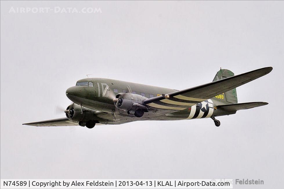 N74589, 1943 Douglas DC3C-S1C3G (C-47A) C/N 9926, @Sun-N-Fun 2013