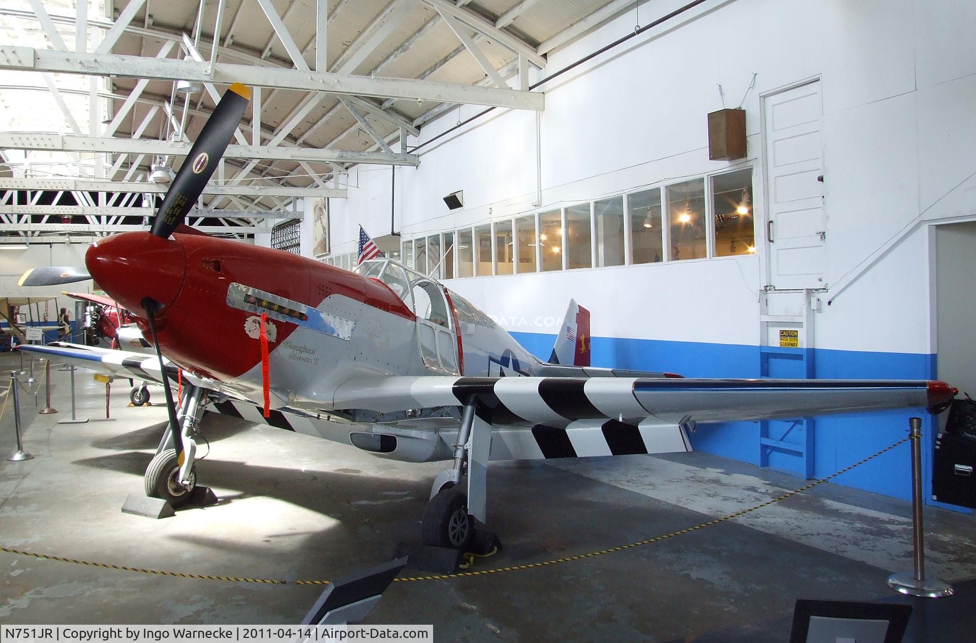 N751JR, 1996 Jurca MJ-77 Gnatsum  (3/4 Scale NA P-51D Mustang) C/N 34P51B-01J.R.M., Jurca (J R Mince) MJ.77 Gnatsum (3/4-scale replica P-51B Mustang) at the Oakland Aviation Museum, Oakland CA