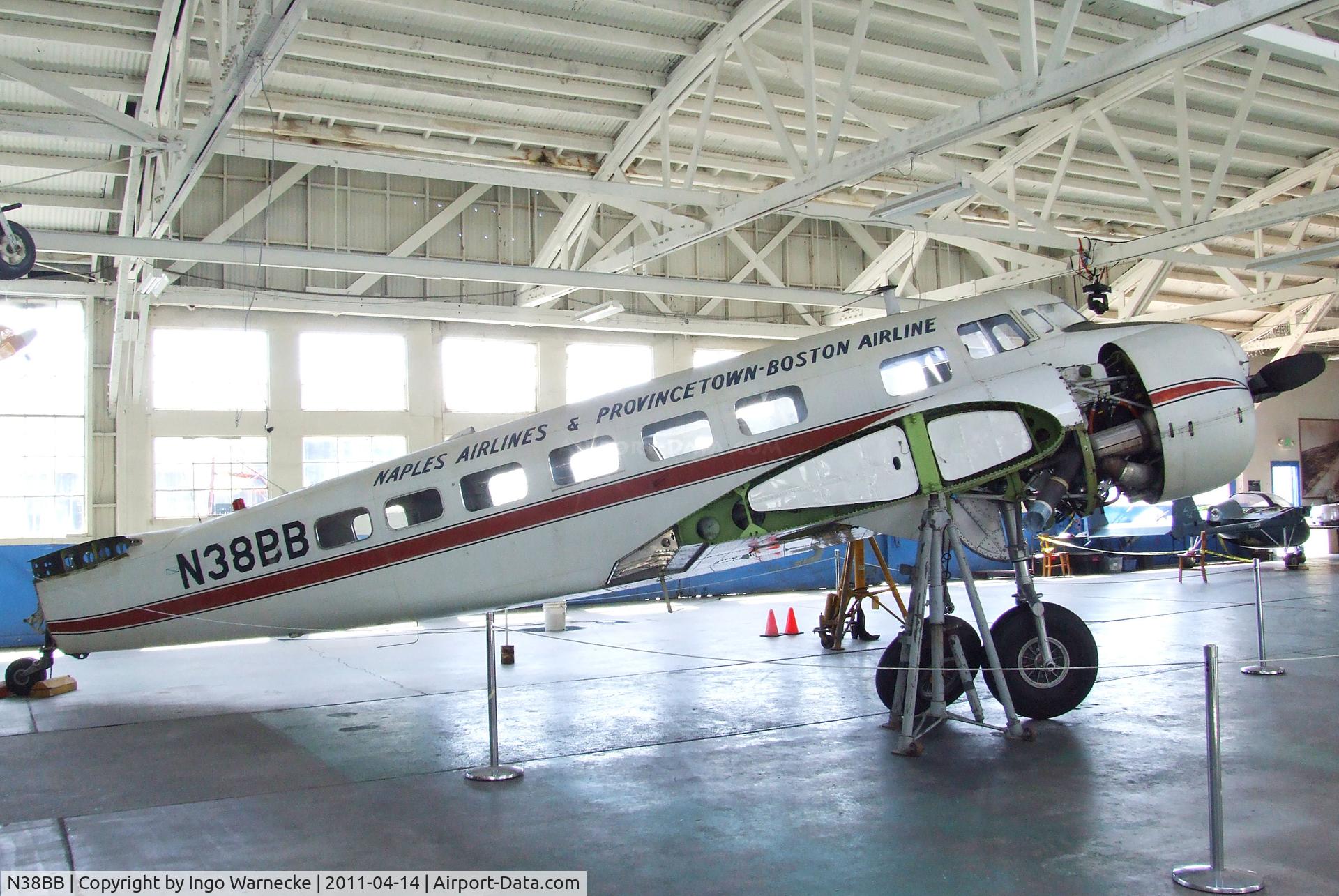 N38BB, 1935 Lockheed 10-A Electra C/N 1026, Lockheed 10-A Electra, being restored at the Oakland Aviation Museum, Oakland CA