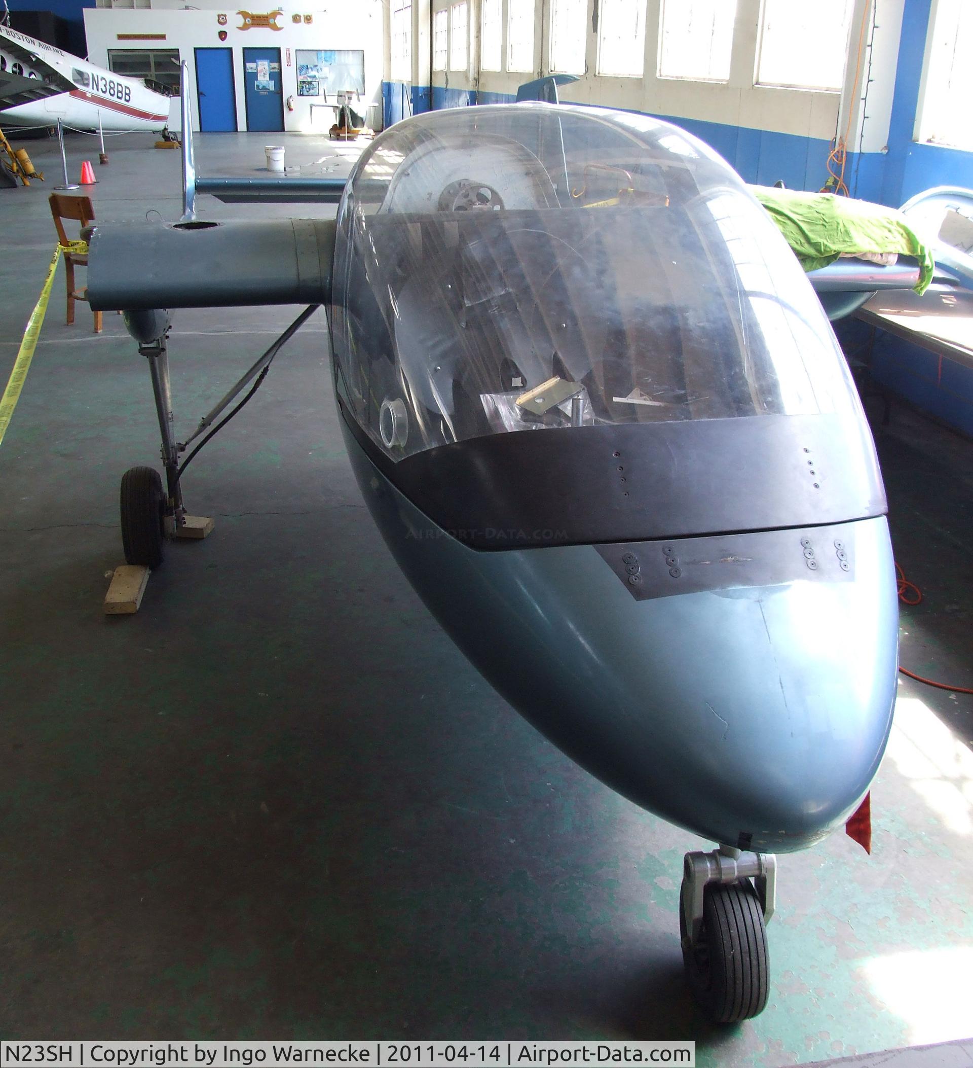 N23SH, 1988 Aero Dynamics Sparrow Hawk II C/N 860106, James W Babcock Sparrow Hawk, being restored at the Oakland Aviation Museum, Oakland CA