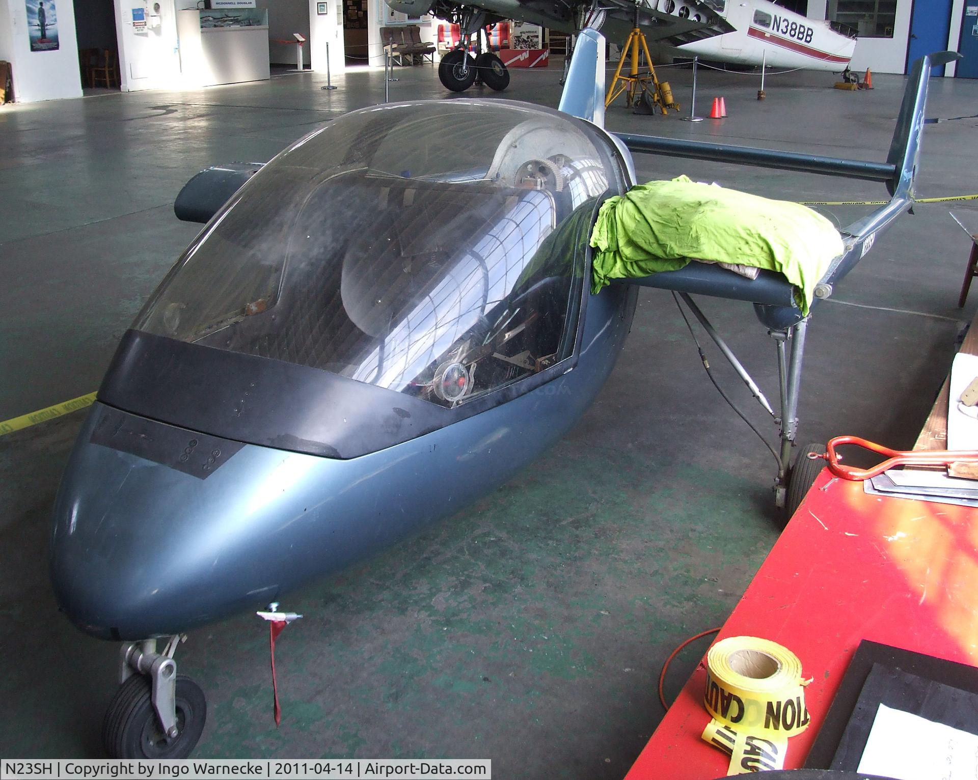 N23SH, 1988 Aero Dynamics Sparrow Hawk II C/N 860106, James W Babcock Sparrow Hawk, being restored at the Oakland Aviation Museum, Oakland CA