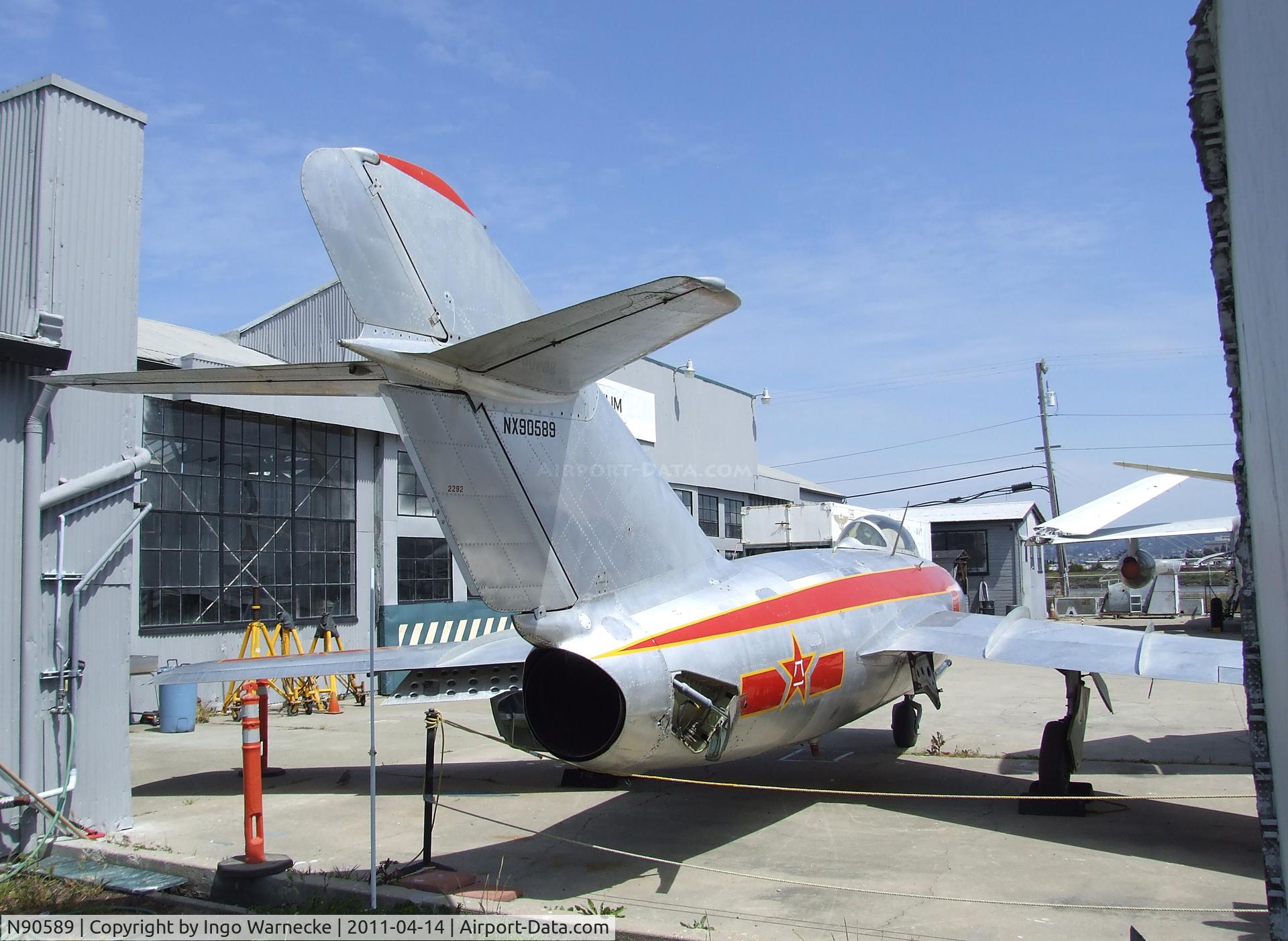 N90589, 1954 Mikoyan-Gurevich MiG-15bis C/N 2292, Mikoyan i Gurevich MiG-15bis FAGOT at the Oakland Aviation Museum, Oakland CA