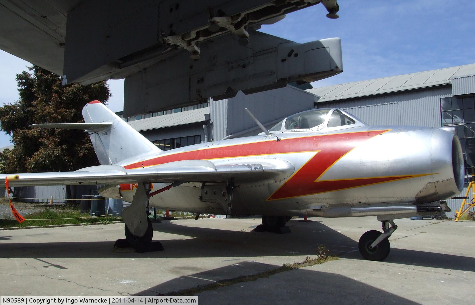 N90589, 1954 Mikoyan-Gurevich MiG-15bis C/N 2292, Mikoyan i Gurevich MiG-15bis FAGOT at the Oakland Aviation Museum, Oakland CA