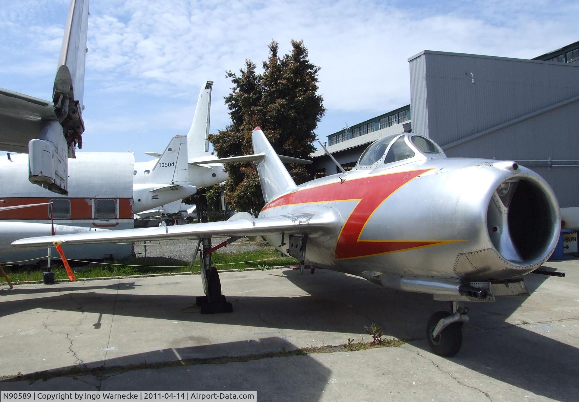 N90589, 1954 Mikoyan-Gurevich MiG-15bis C/N 2292, Mikoyan i Gurevich MiG-15bis FAGOT at the Oakland Aviation Museum, Oakland CA
