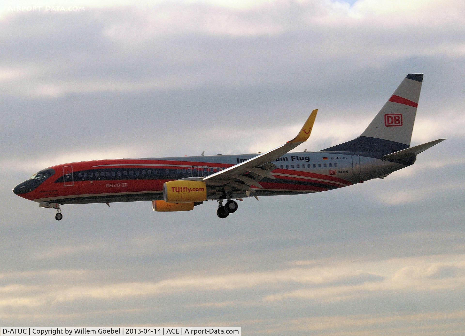 D-ATUC, 2006 Boeing 737-8K5 C/N 34684, Landing on Airport of Lanzarote