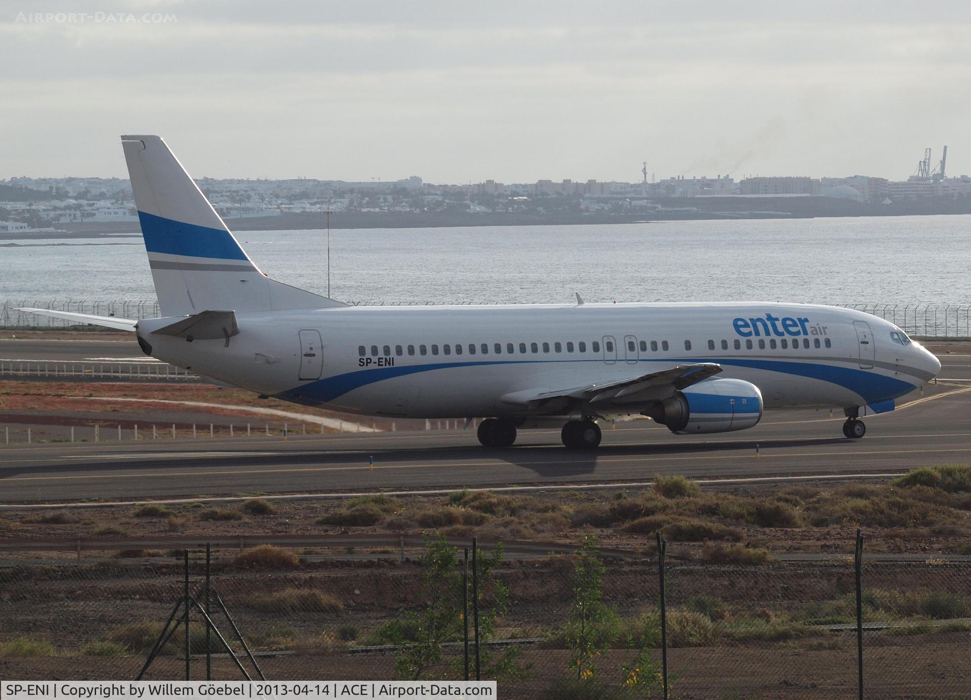 SP-ENI, 1996 Boeing 737-43Q C/N 28489, Taxi to the runway of Lanzarote Airport