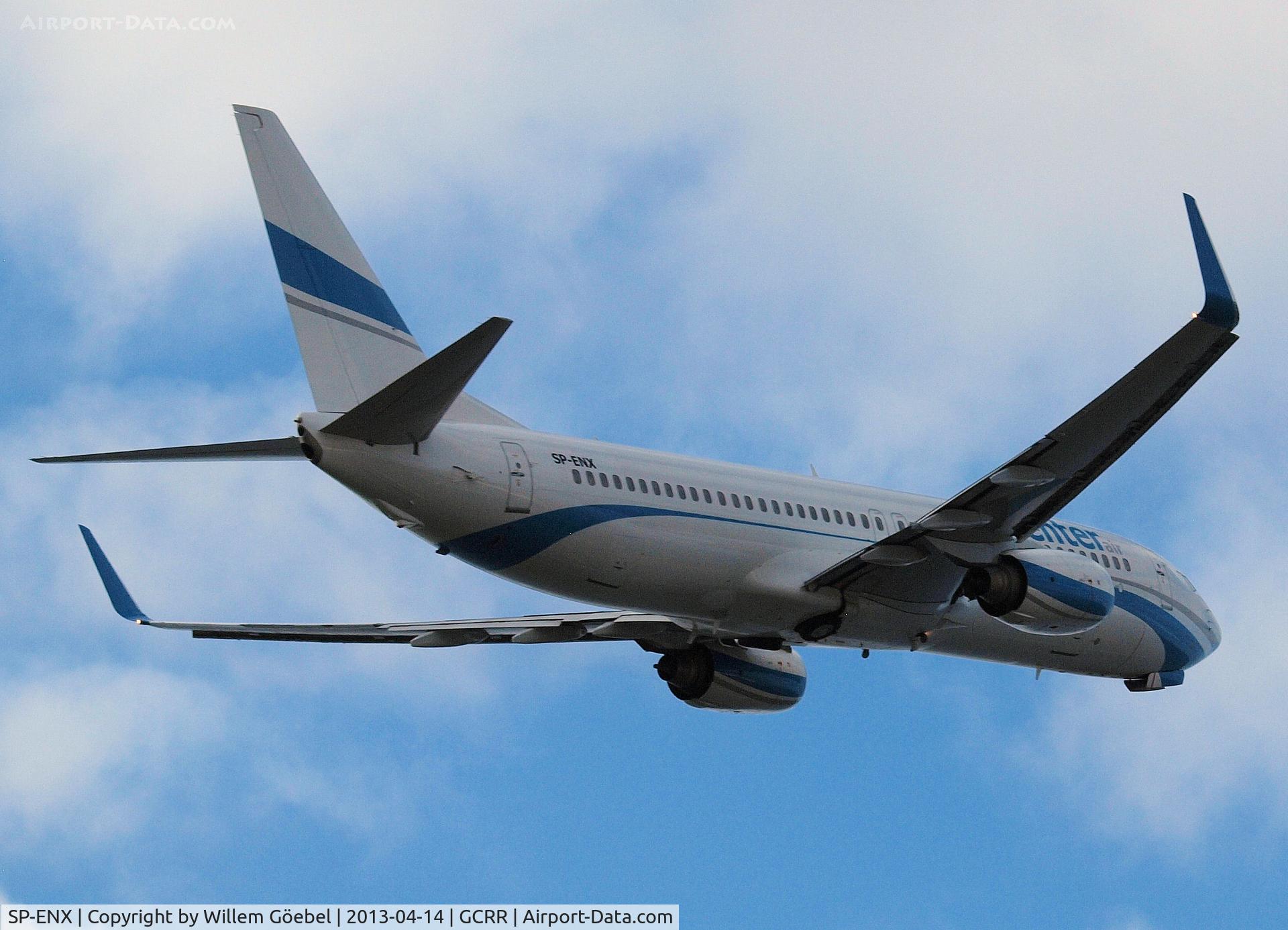 SP-ENX, 2001 Boeing 737-8Q8 C/N 30627, Take off from Lanzarote Airport