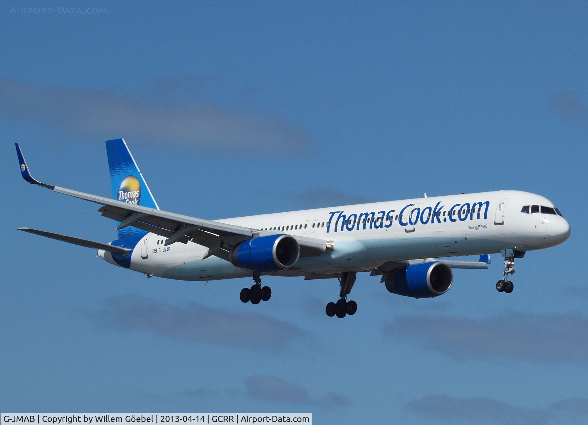 G-JMAB, 2001 Boeing 757-3CQ C/N 32242, Landing on Airport of Lanzarote