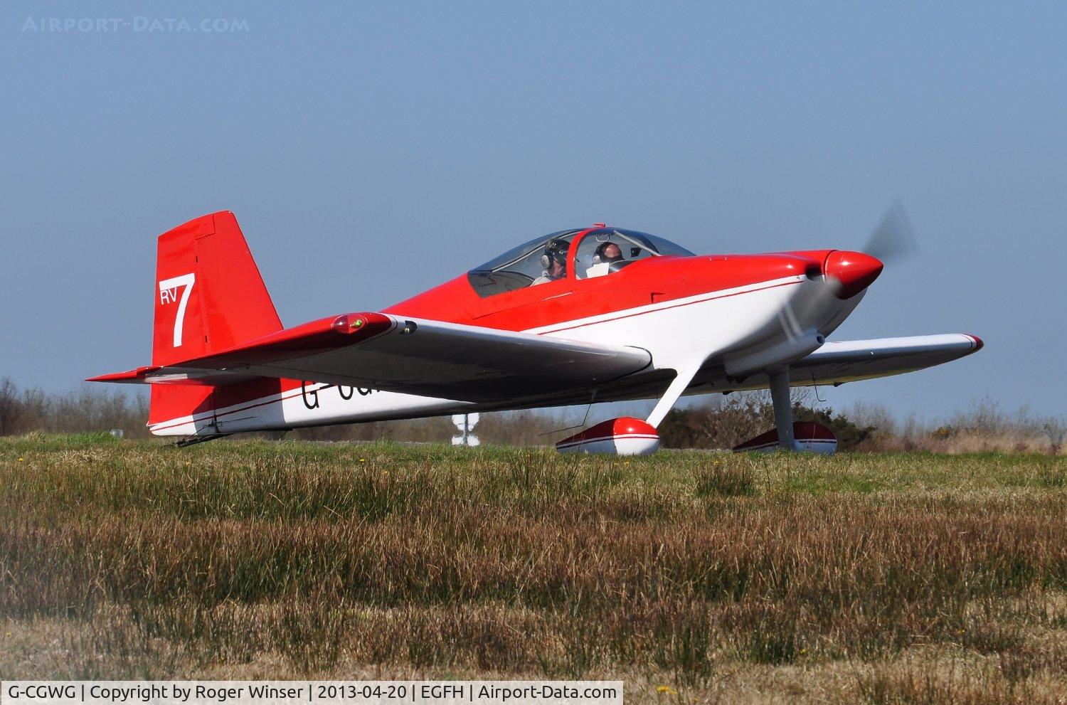 G-CGWG, 2011 Vans RV-7 C/N PFA 323-14486, Resident Vans RV-7 waiting for a departure slot.