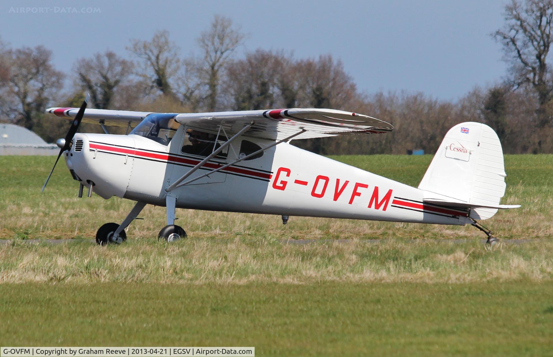 G-OVFM, 1948 Cessna 120 C/N 14720, Just landed.