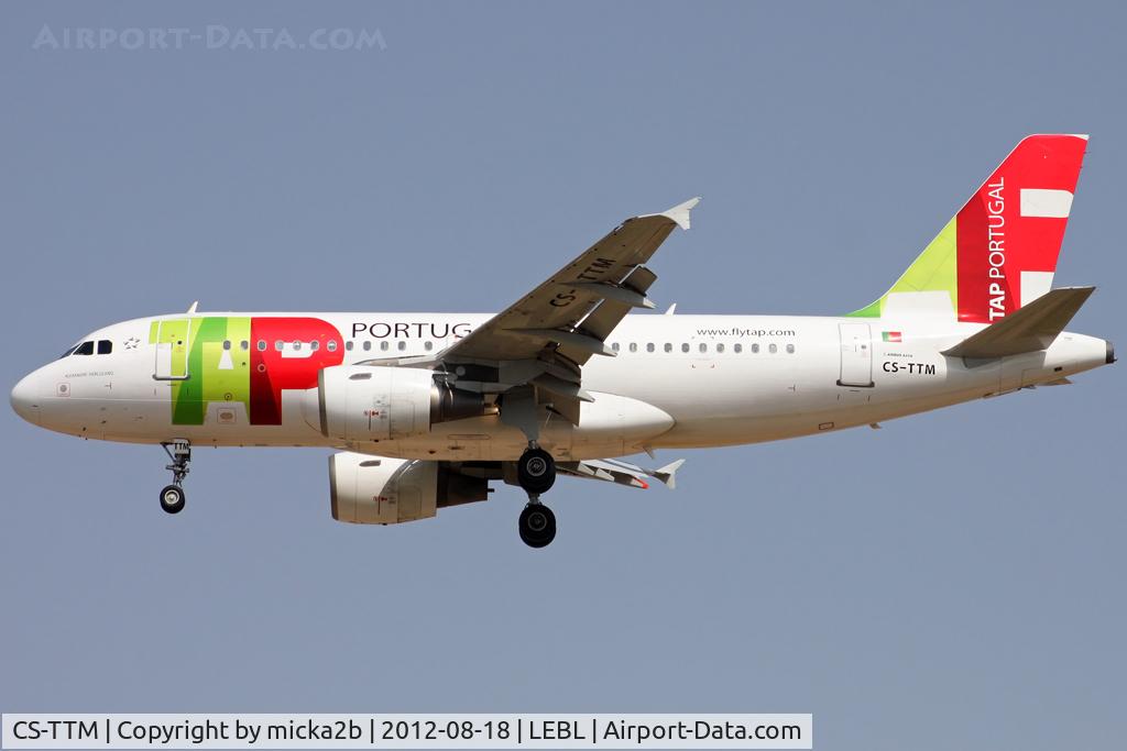 CS-TTM, 1999 Airbus A319-111 C/N 1106, Landing. Scrapped in January 2022