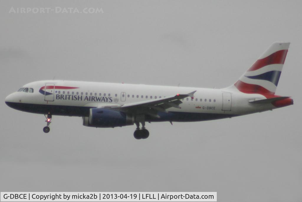 G-DBCE, 2005 Airbus A319-131 C/N 2429, Landing