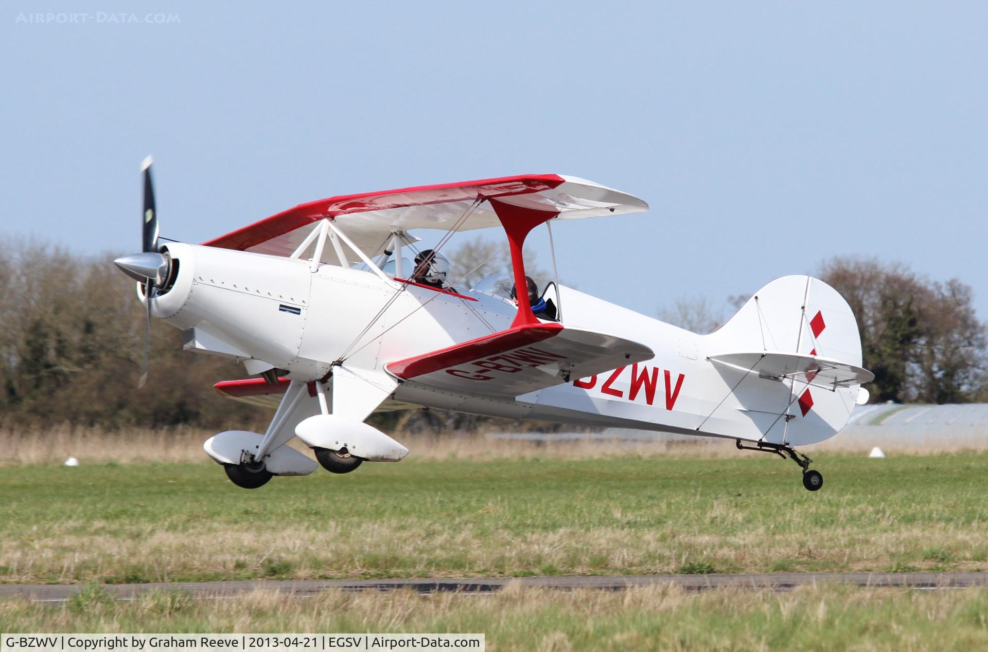 G-BZWV, 2002 Steen Skybolt C/N PFA 064-10751, Just airbourne.