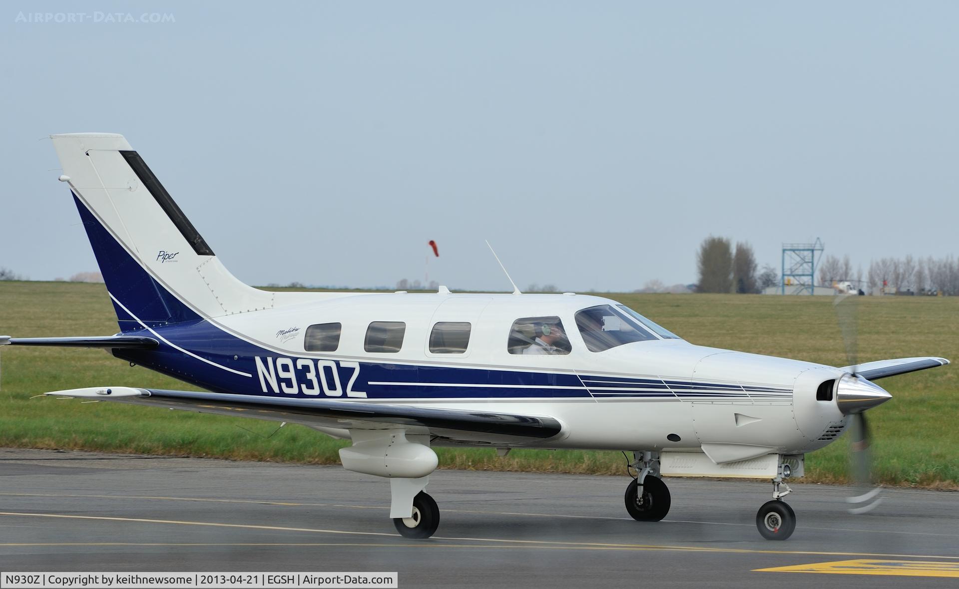 N930Z, 1995 Piper PA-46-350P Malibu Mirage C/N 4622188, Leaving following a long wait !!