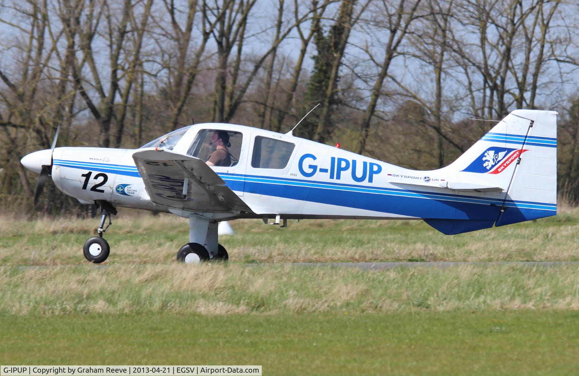 G-IPUP, 1969 Beagle B-121 Pup Series 2 (Pup 150) C/N B121-036, Departing from Old Buckenham.