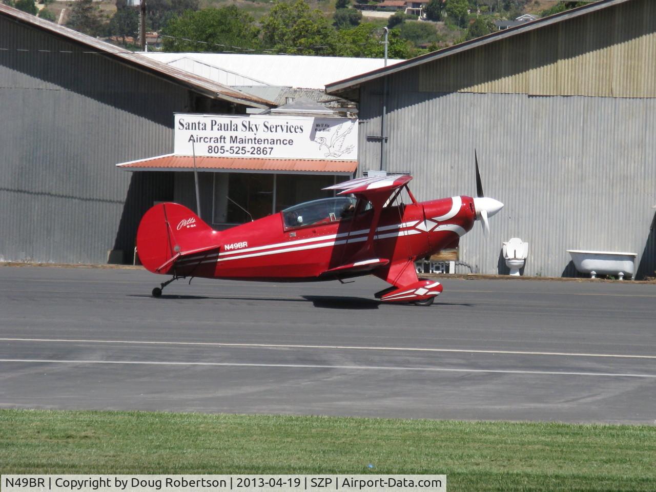 N49BR, Pitts S-2A Special C/N 2212, 1980 Aerotek PITTS S-2A, Lycoming AEIO-540 260 Hp, taxi to 22