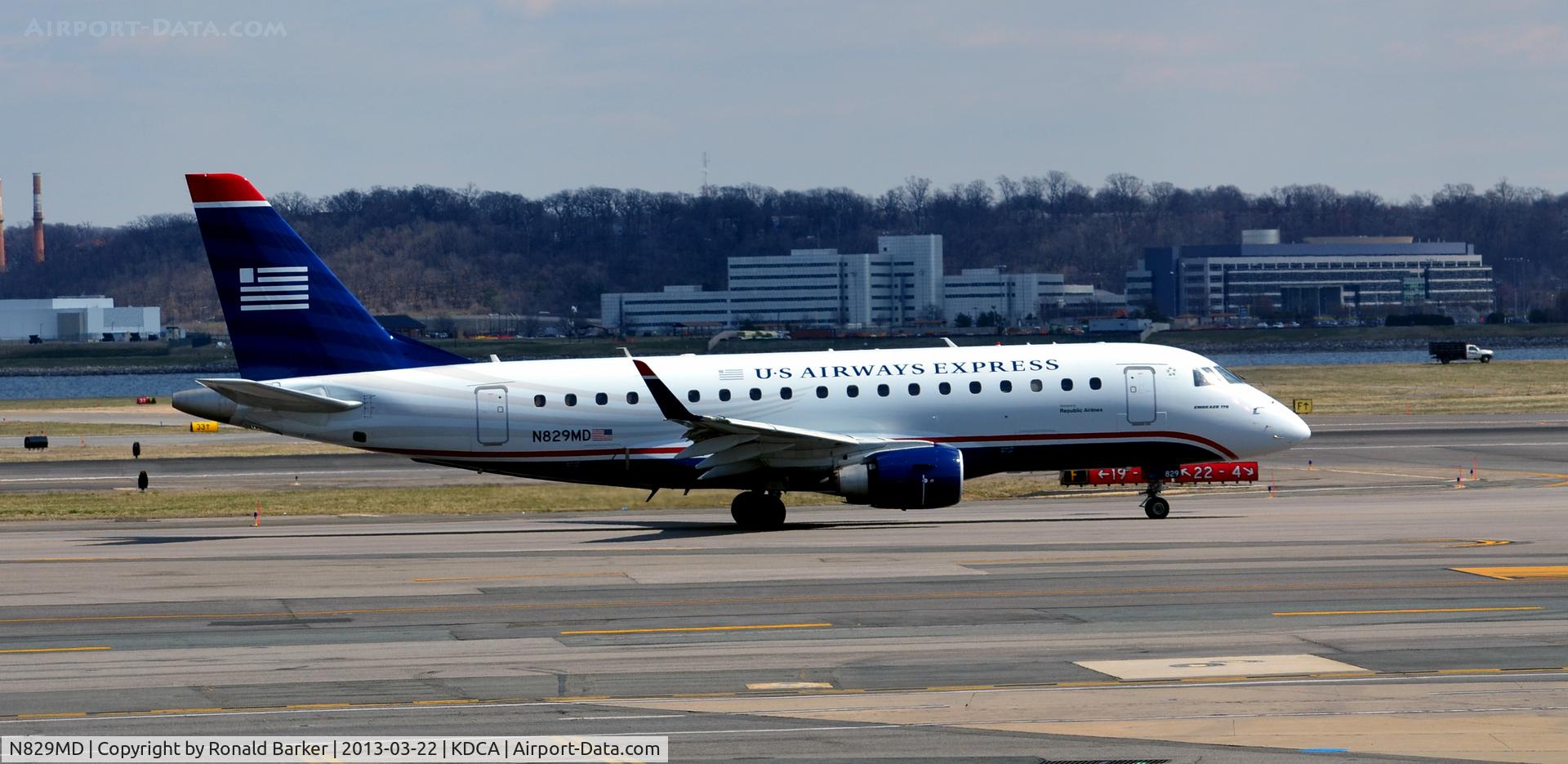 N829MD, 2005 Embraer 170SU (ERJ-170-100SU) C/N 17000049, Taxi DCA