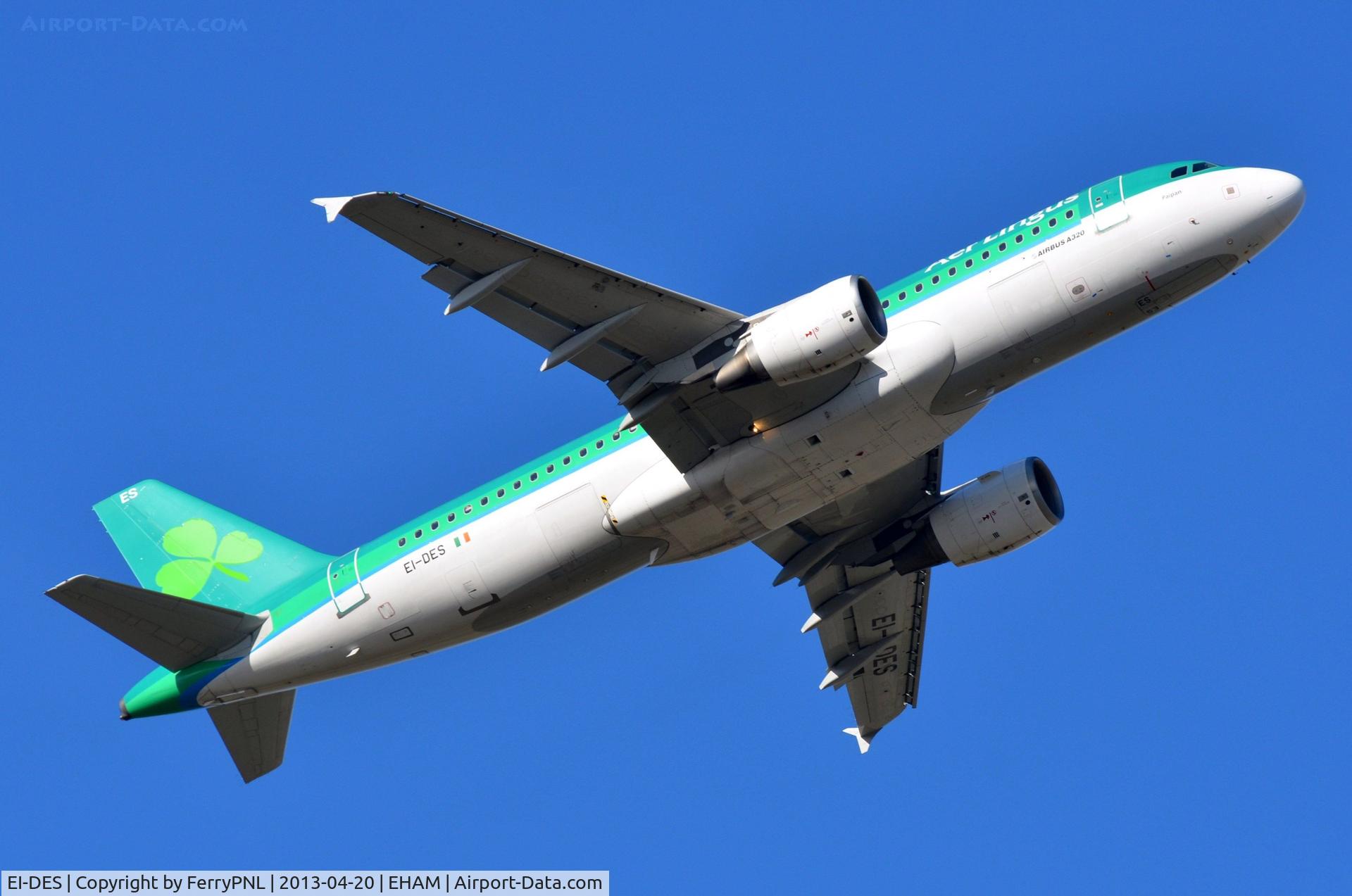 EI-DES, 2005 Airbus A320-214 C/N 2635, EI A320 taking of from AMS