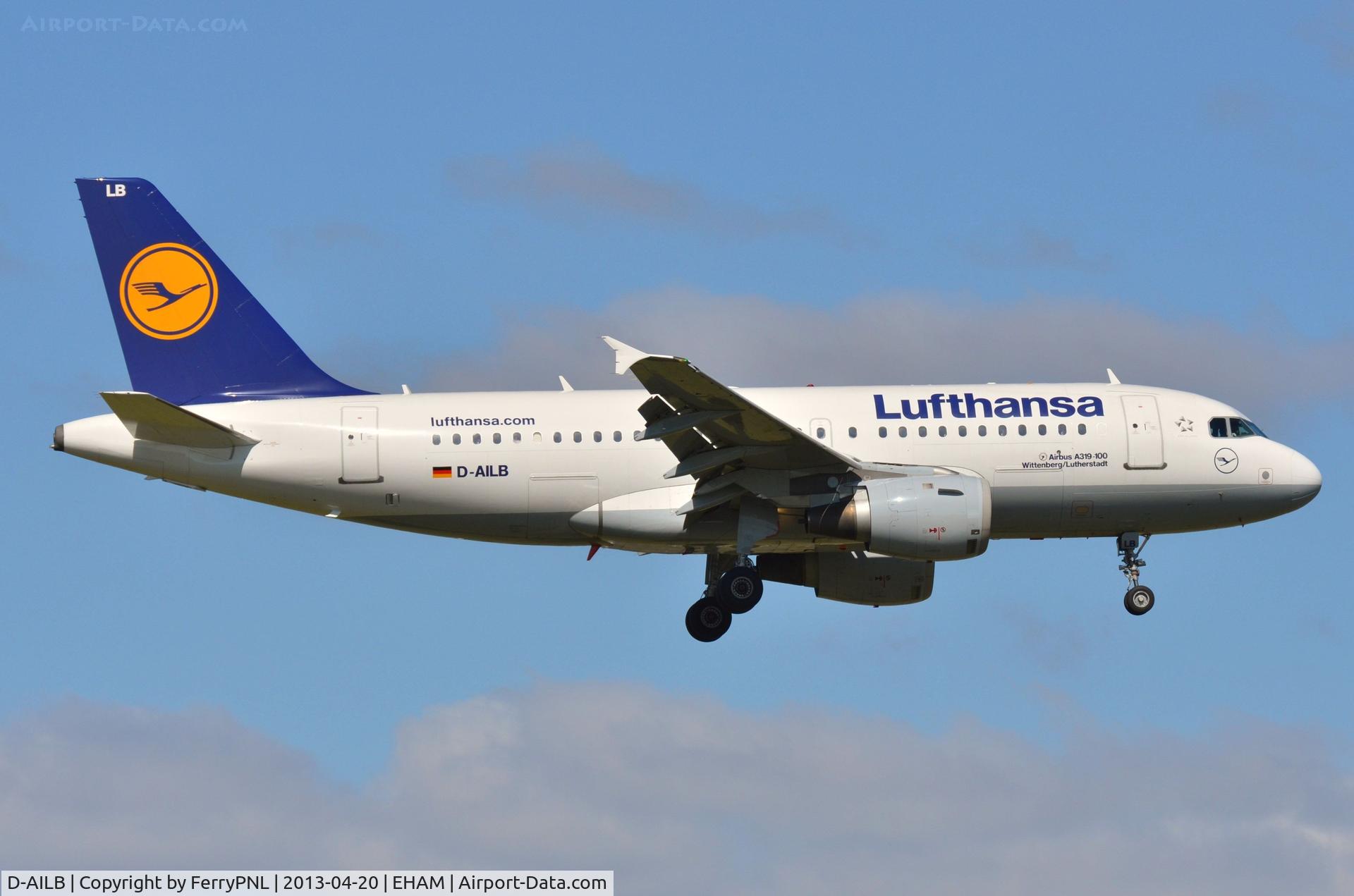 D-AILB, 1996 Airbus A319-114 C/N 610, LH A319 in AMS