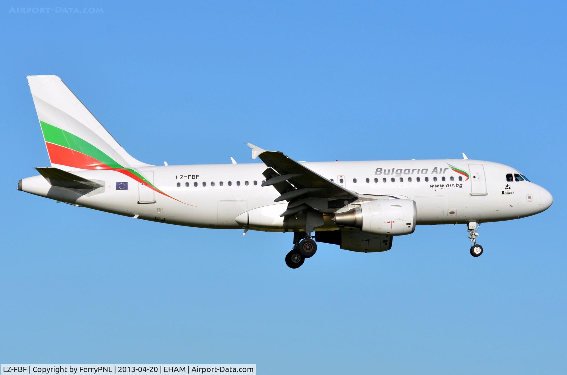 LZ-FBF, 2007 Airbus A319-111 C/N 3028, ABG A319 arriving in AMS