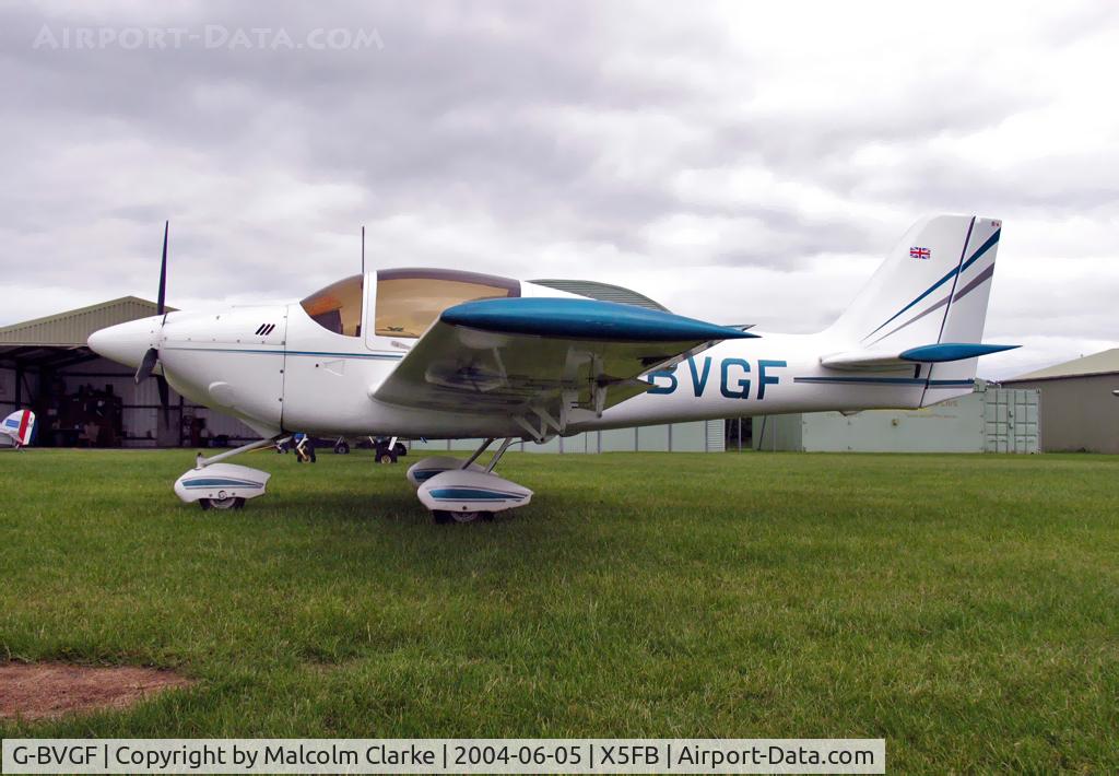 G-BVGF, 1996 Europa Tri-Gear C/N PFA 247-12565, Europa at Fishburn Airfield, June 2004.