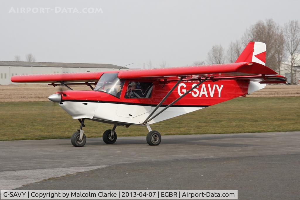 G-SAVY, 2009 ICP MXP-740 Savannah VG Jabiru(1) C/N BMAA/HB/499, ICP MXP-740 Savannah VG Jabiru at The Real Aeroplane Club's Spring Fly-In, Breighton Airfield, April 2013.