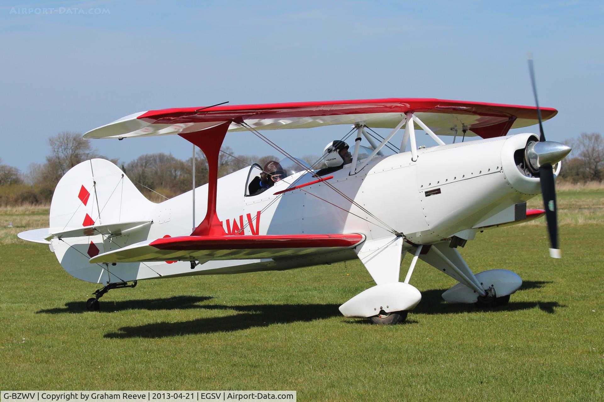 G-BZWV, 2002 Steen Skybolt C/N PFA 064-10751, Just landed.