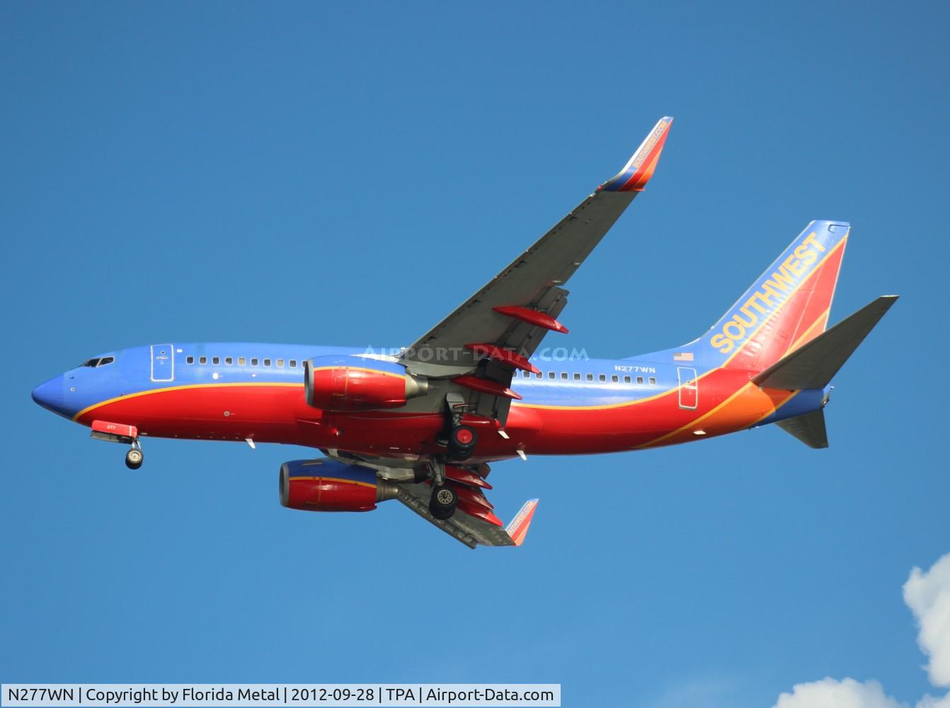 N277WN, 2007 Boeing 737-7H4 C/N 32531, Southwest 737