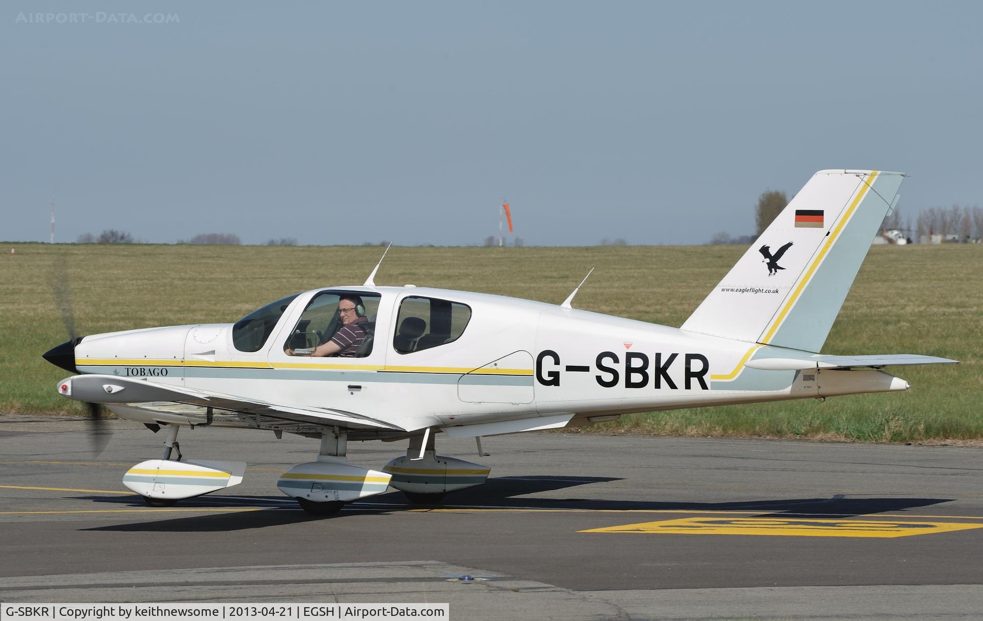 G-SBKR, 1990 Socata TB-10 Tobago C/N 1077, Arriving on a lovely day !