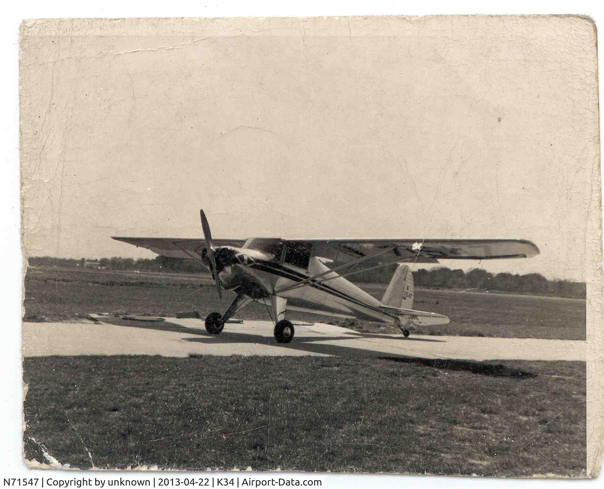 N71547, 1946 Luscombe 8A C/N 2974, Sometime in the 1950's.  Location unknown