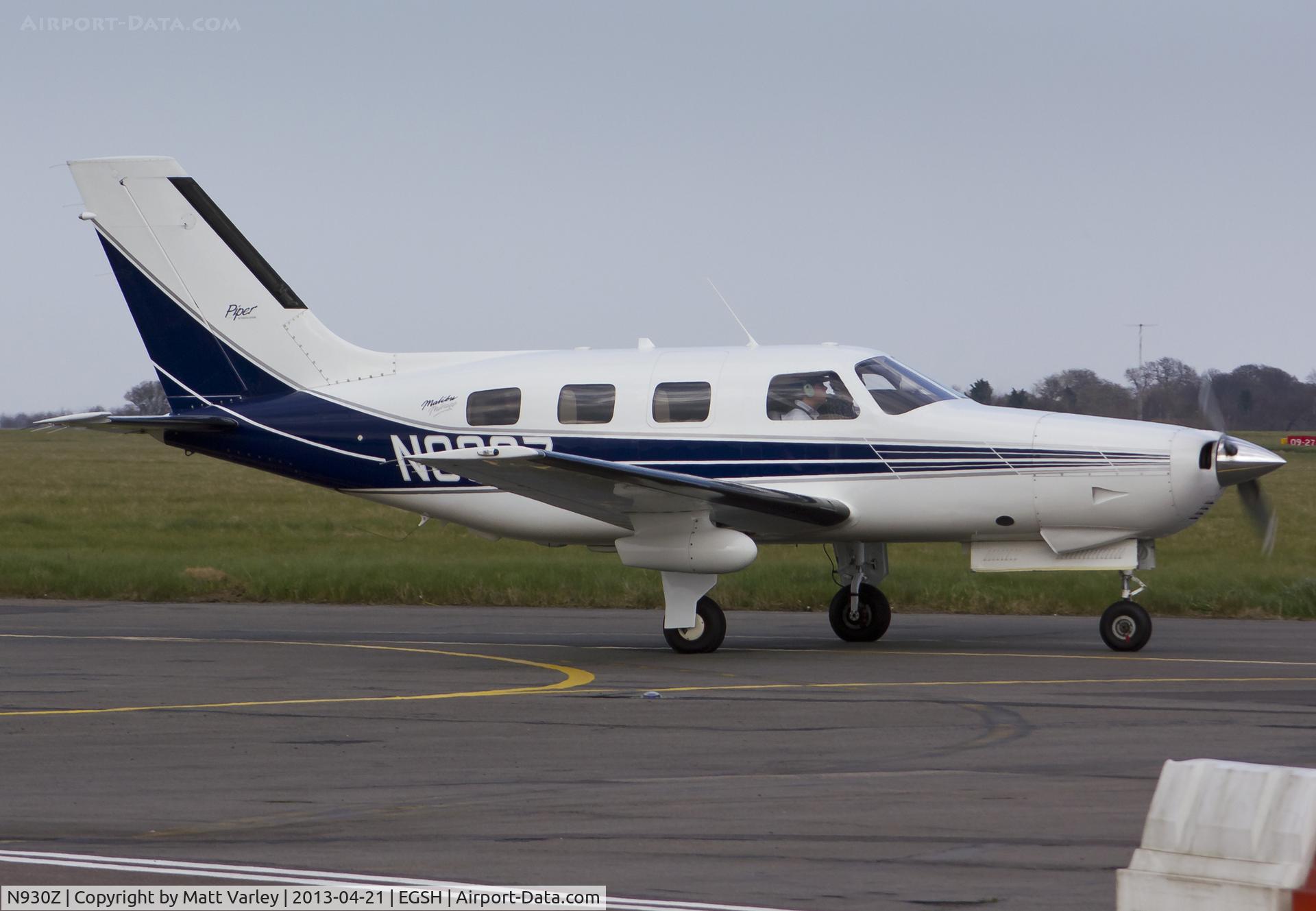 N930Z, 1995 Piper PA-46-350P Malibu Mirage C/N 4622188, Departing EGSH.