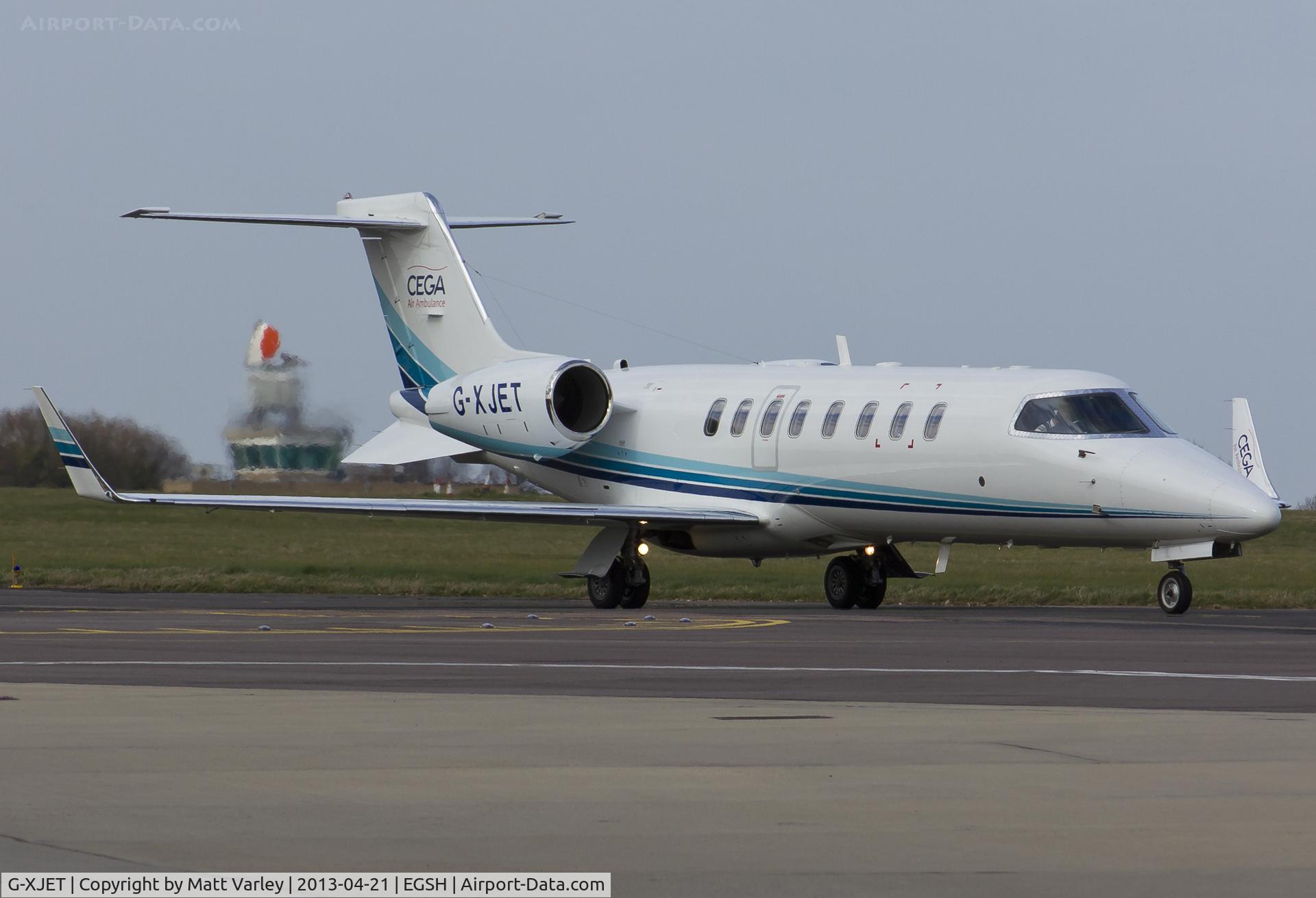 G-XJET, 2006 Learjet 45 C/N 45-311, Arriving at SaxonAir.