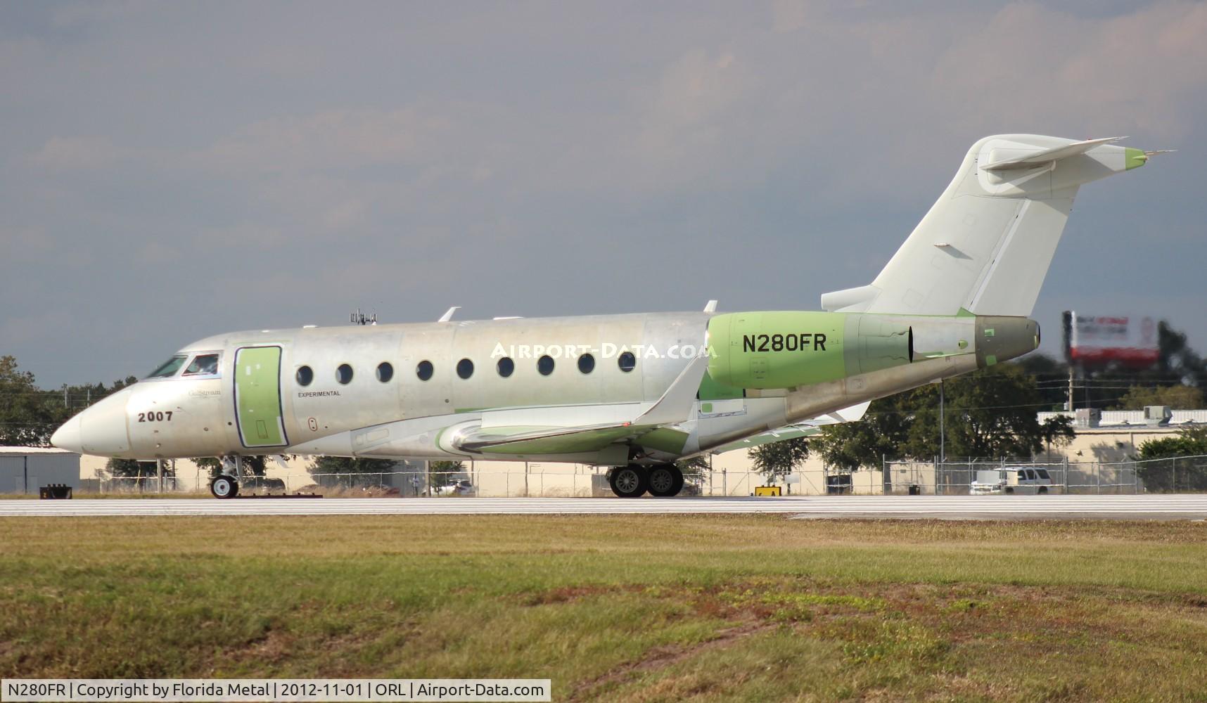 N280FR, 2012 Israel Aircraft Industries Gulfstream G280 C/N 2007, G280 unpainted leaving NBAA