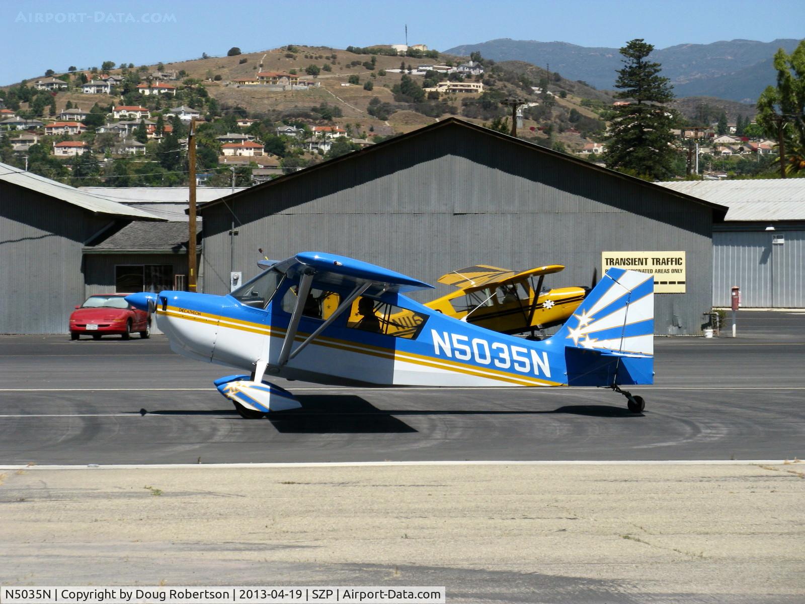 N5035N, 1978 Bellanca 8KCAB Decathlon C/N 470-79, 1978 Bellanca 8KCAB DECATHLON, Lycoming AEIO-320 150 Hp, takeoff roll Rwy 22