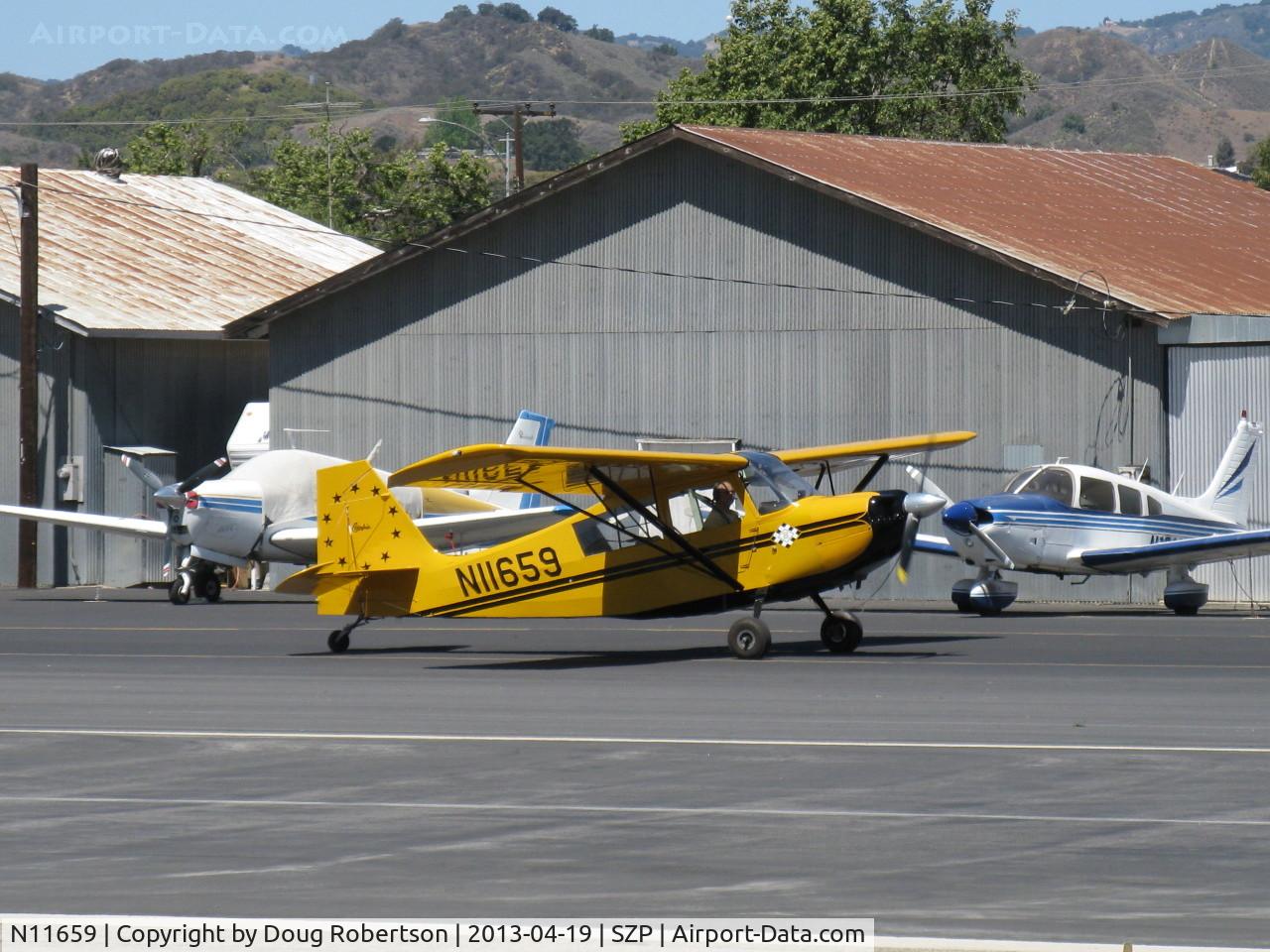 N11659, 1972 Bellanca 7KCAB Citabria C/N 304-72, 1972 Bellanca 7KCAB CITABRIA, Lycoming AEIO-320-E2B 150 Hp, taxi to 22