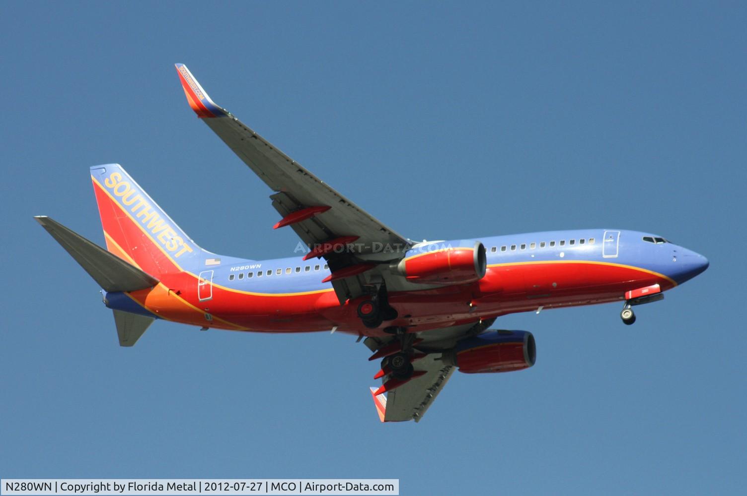 N280WN, 2007 Boeing 737-7H4 C/N 32533, Southwest 737