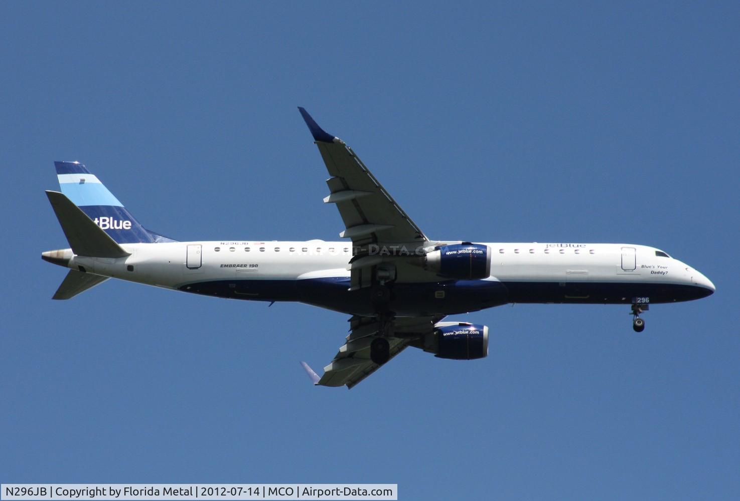 N296JB, Embraer ERJ-190-100 IGW 190AR C/N 19000219, Jet Blue E190