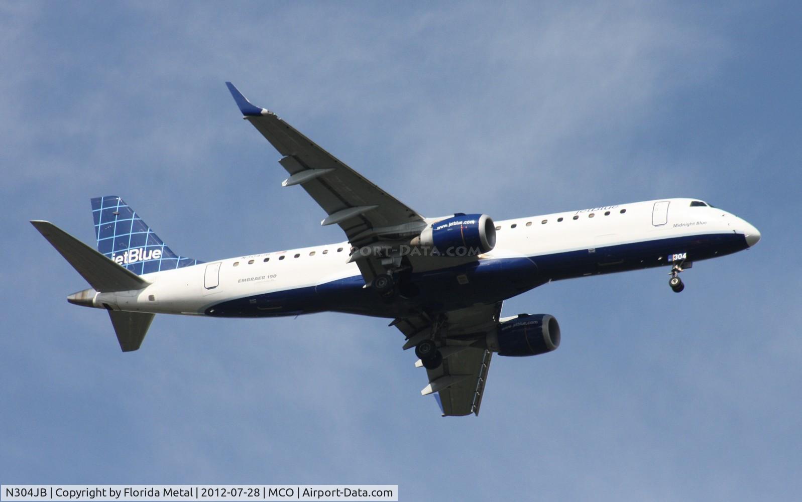N304JB, 2009 Embraer ERJ-190-100 IGW 190AR C/N 19000257, Jet Blue E190
