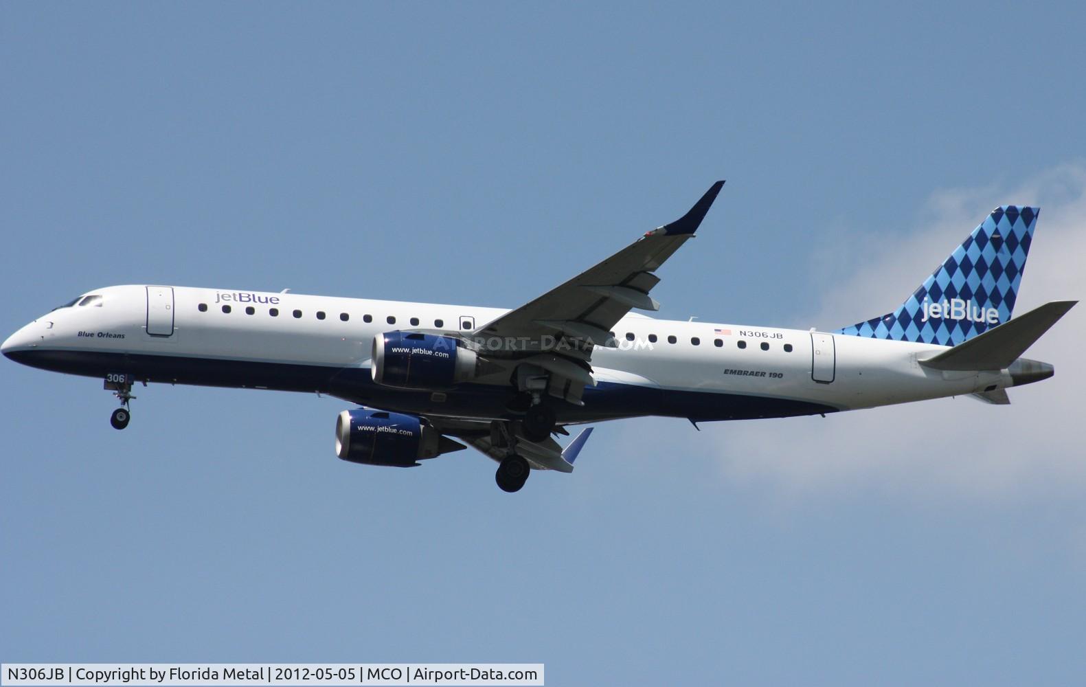 N306JB, 2009 Embraer ERJ-190-100 IGW 190AR C/N 19000272, Jet Blue E190