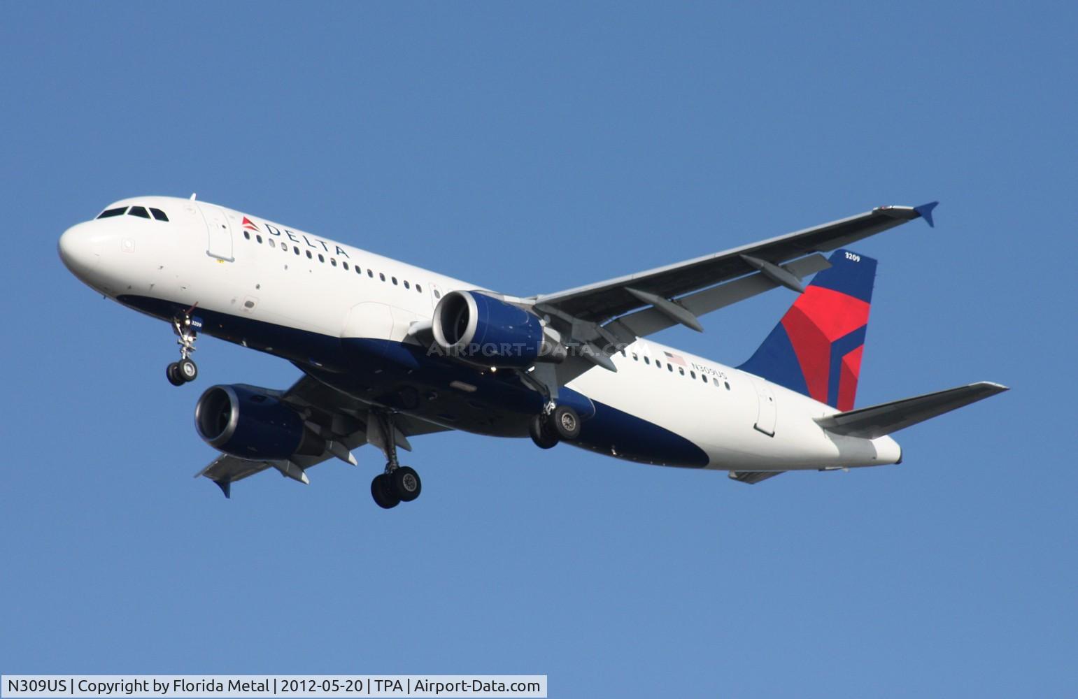 N309US, 1990 Airbus A320-211 C/N 118, Delta A320