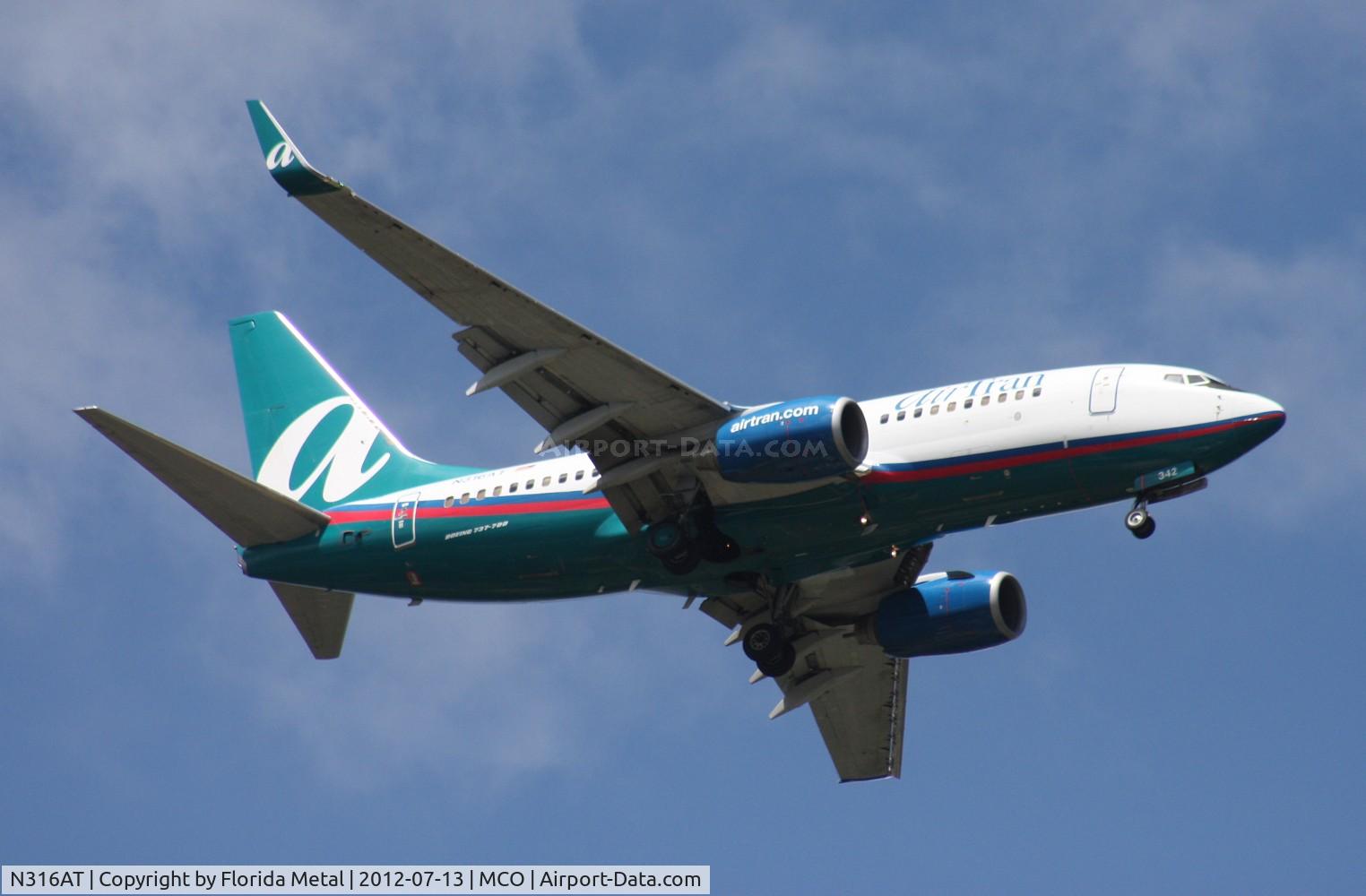N316AT, 2007 Boeing 737-7BD C/N 33928, Air Tran 737
