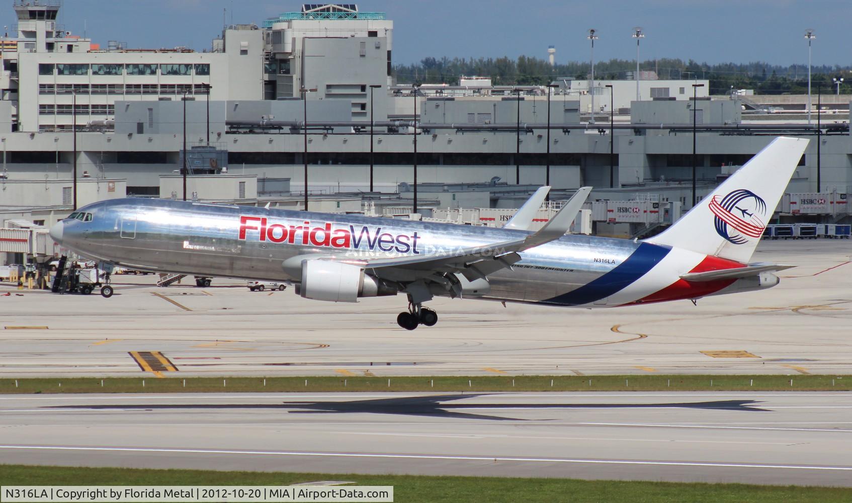 N316LA, 2001 Boeing 767-316F C/N 30842, Florida West 767