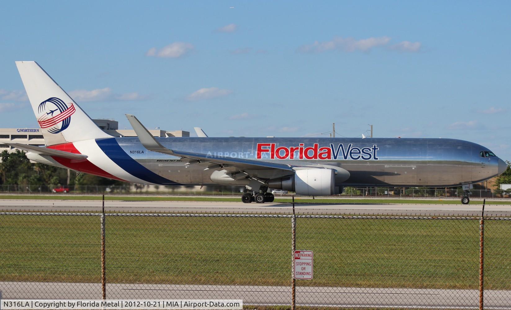 N316LA, 2001 Boeing 767-316F C/N 30842, Florida West 767