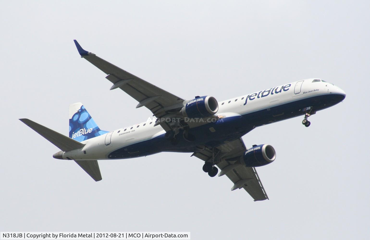 N318JB, 2010 Embraer ERJ-190-100 IGW 190AR C/N 19000364, Jet Blue E190