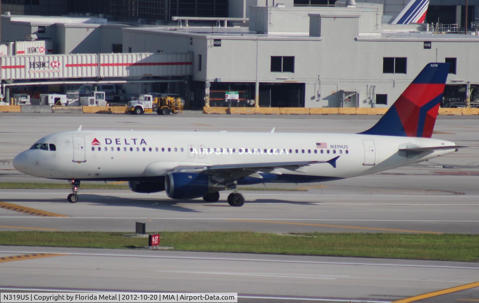N319US, 1991 Airbus A320-211 C/N 208, Delta A320