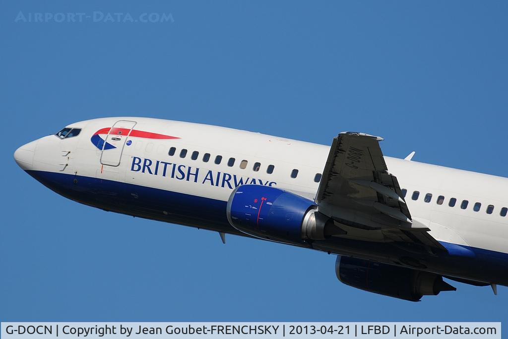 G-DOCN, 1992 Boeing 737-436 C/N 25848, take off 23 to LGW